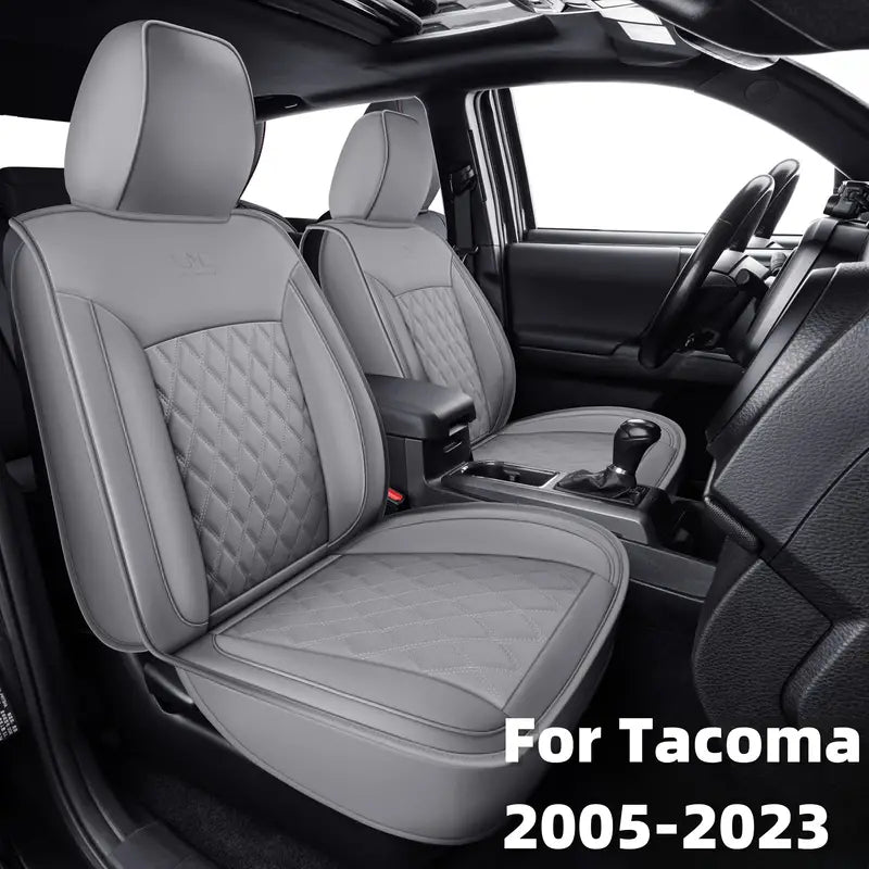 LUCKYMAN CLUB Tacoma Seat Covers Custom Fit for 2005-2023 Tacoma Crew Cab with Faux Leather