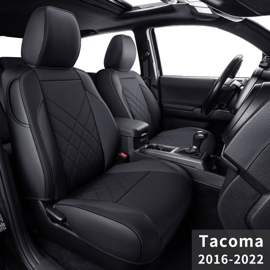 LUCKYMAN CLUB Tacoma Full Seat Covers, suitable for Tacoma 2016-2023 Seat covers for five persons double cab, artificial leather, four seasons available, breathable and comfortable