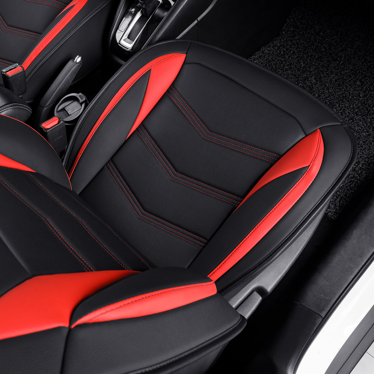 LUCKYMANCLUB NIssan Kicks Seat Covers Custom 2018-2023 2024 fit V,SR,S,suv waterproof and scratch-resistant leather seat covers