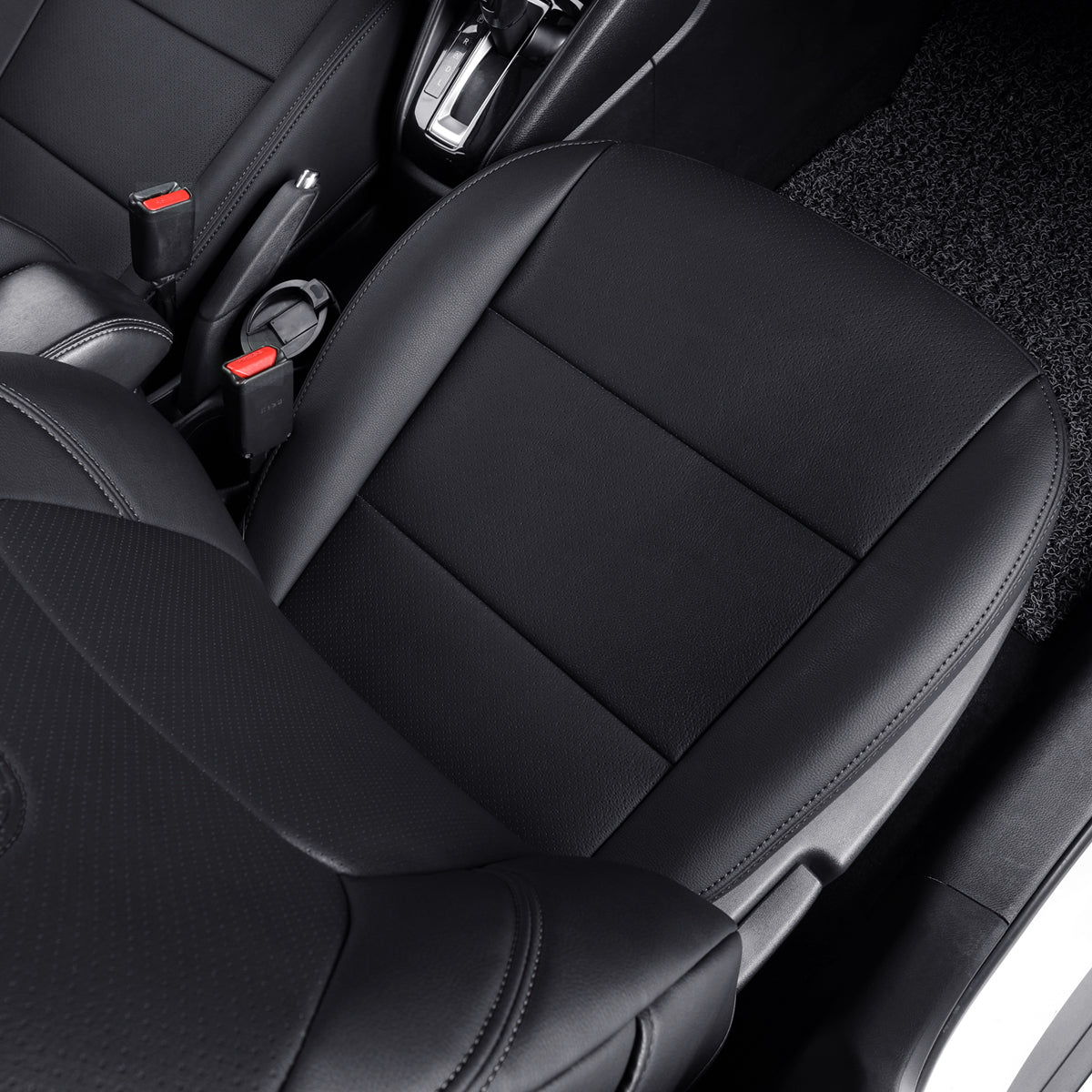 LUCKYMAN CLUB Nissan Kicks Seat Covers Propraj, Konvenaj 2018-2024 Kicks Seat Covers SV, SR, S, Antaŭa Aro, Plena Aro, Akvorezista artefarita leda sidloko. 