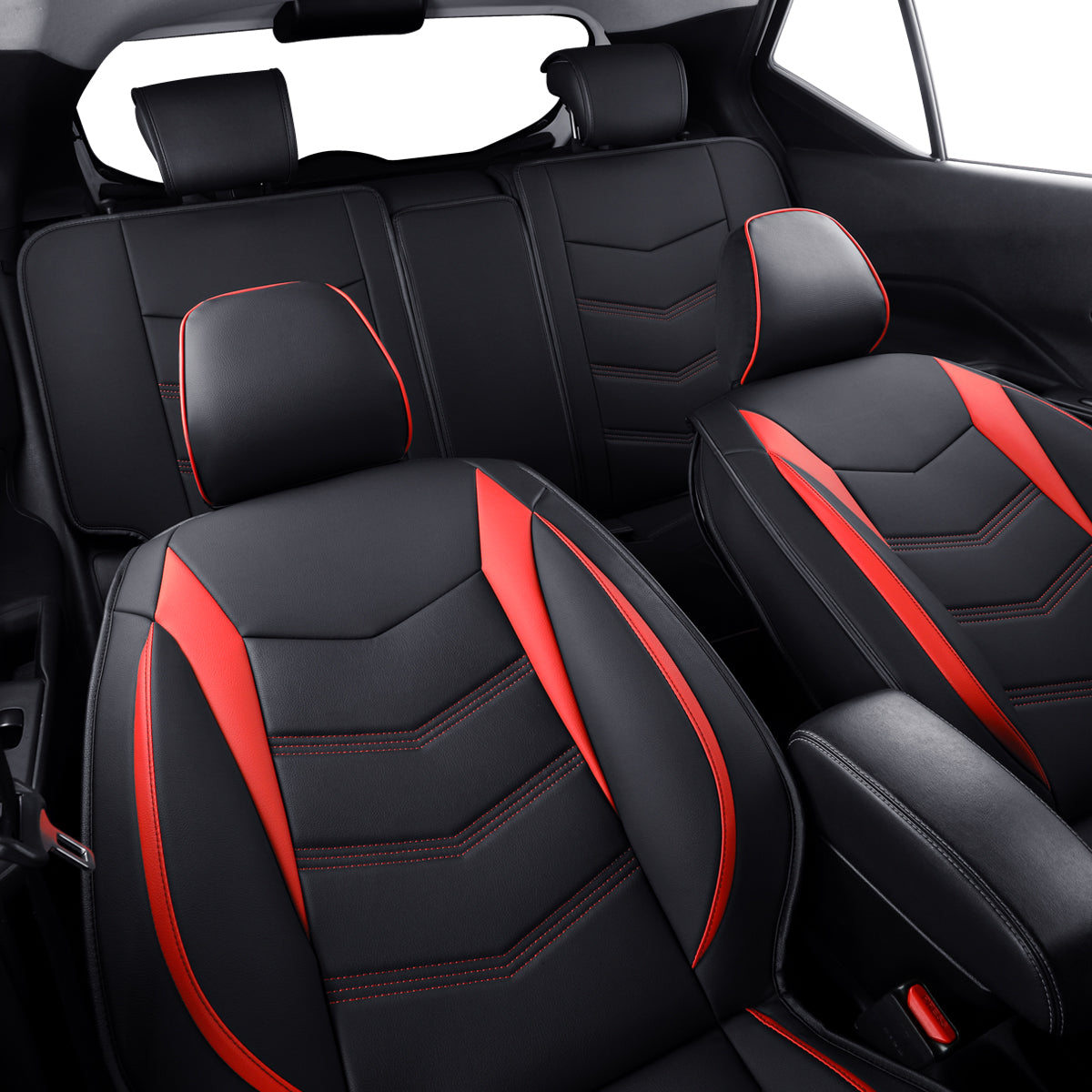 LUCKYMANCLUB NIssan Kicks Seat Covers Custom 2018-2023 2024 fit V,SR,S,suv waterproof and scratch-resistant leather seat covers