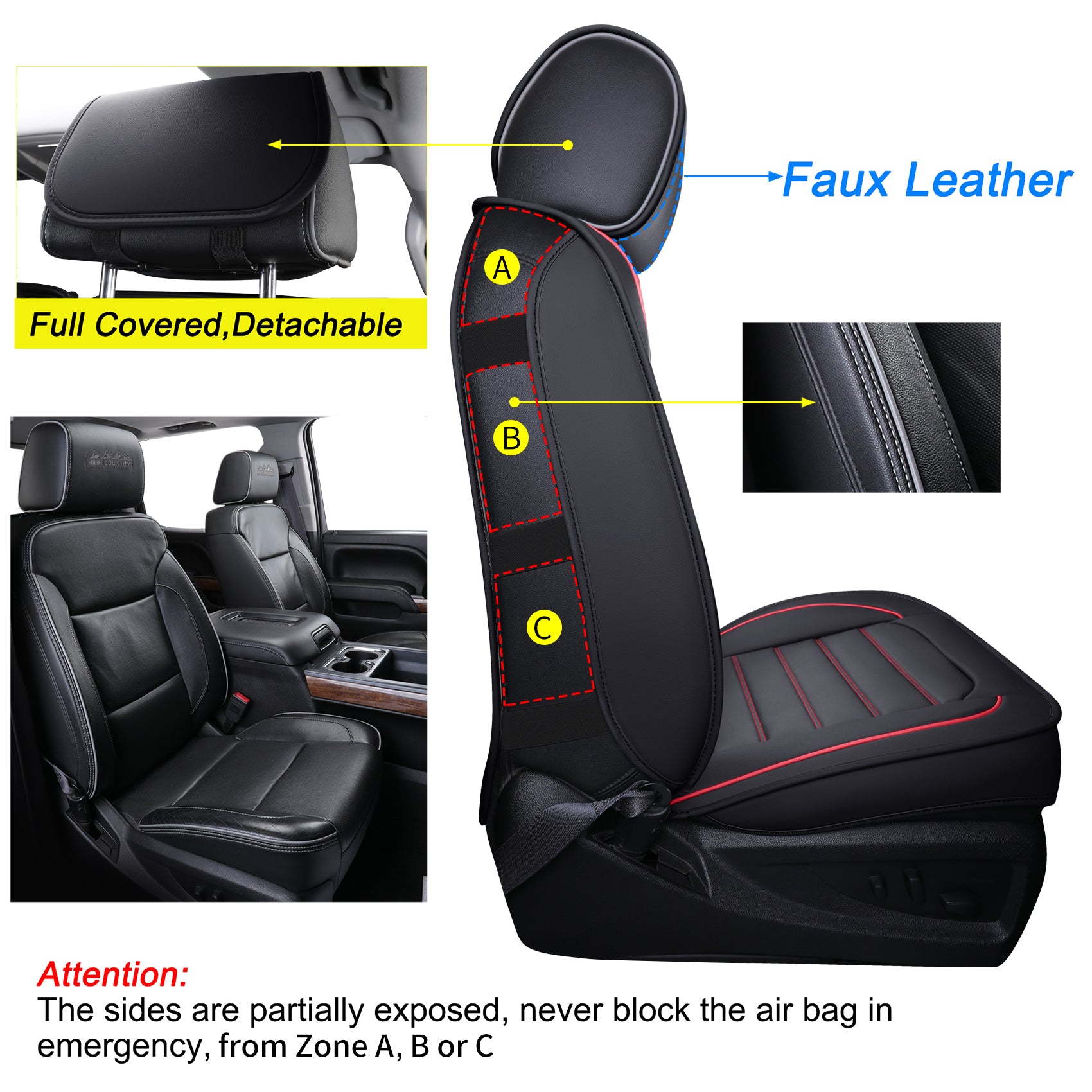 GetUSCart- LUCKYMAN CLUB Rear Seat Covers Fit for Cruze Escape