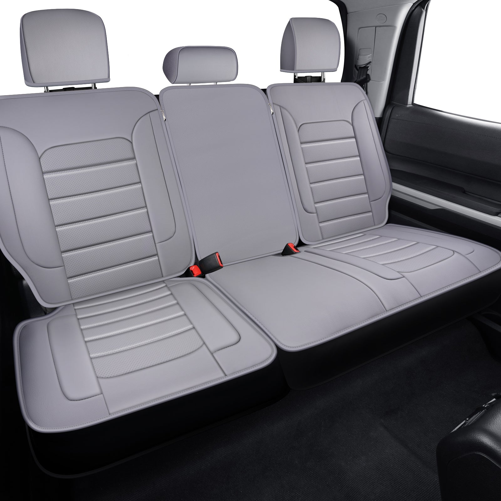 LUCKYMAN CLUB Tundra Customisation Seat Covers with Faux Leather fit for 2014-2021 Tundra Crew, CrewMax, and Double/Extended Cab; Acceptably fit for 2007-2013 Tundra pickups