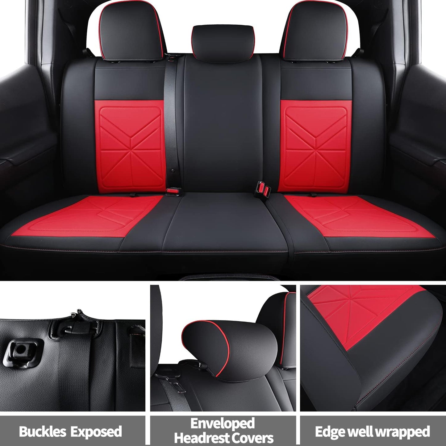 LUCKYMAN KLUBO 2005-2023 Tacoma Seat Covers Propra Duobla Kabina, Akvorezista leda sidloko, ĉiuj sezonoj inkluzive de tajlado kiel SR, SR5, Limited, TRD Off Road, TRD Pro, TRD Sport, ktp. komforta kaj spirebla. 