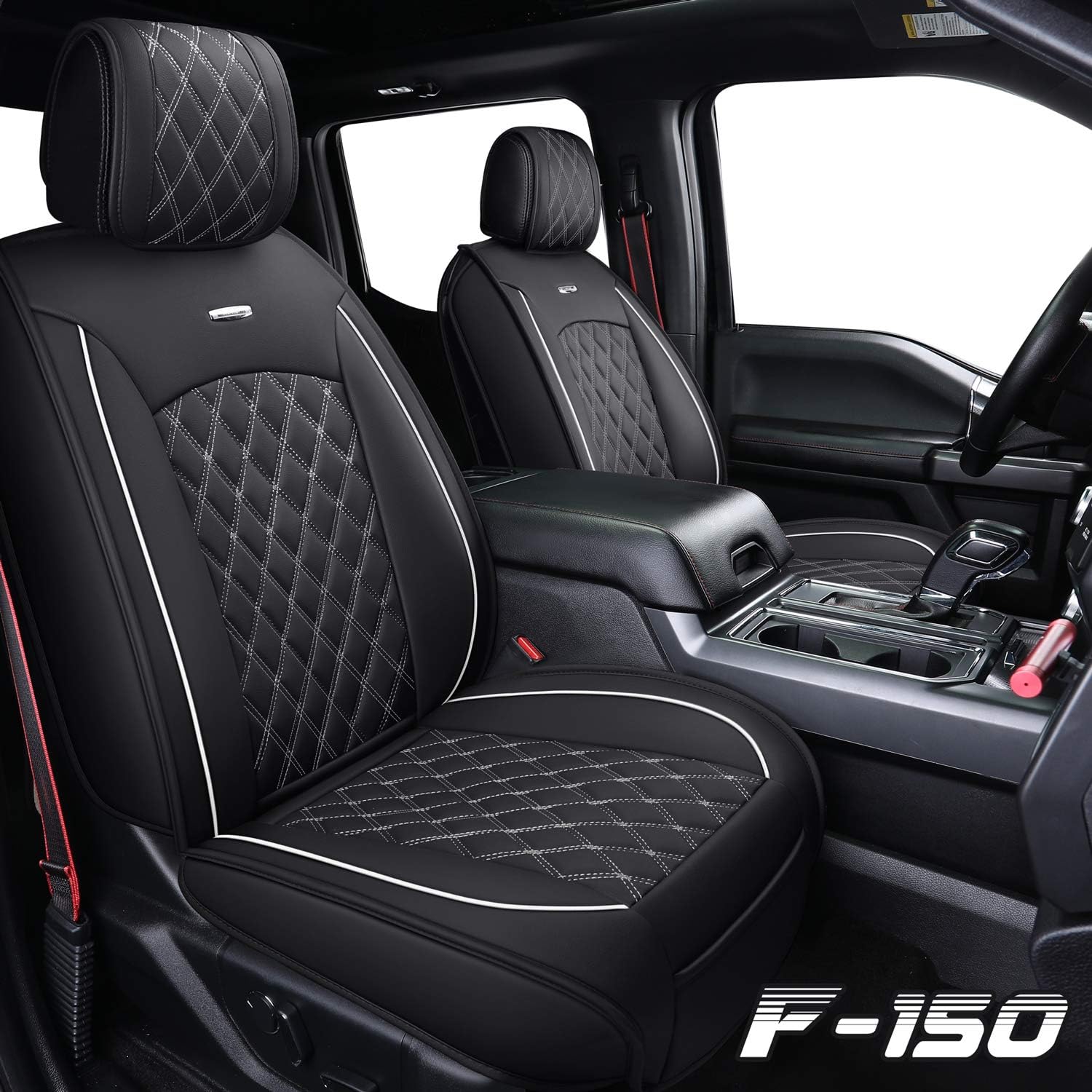 Ford F150 Seat Covers F250F350F450 Waterproof Leather Automotive Vehicle Cushion Cover for Cars SUV Pick up Truck LUCKYMAN CLUB