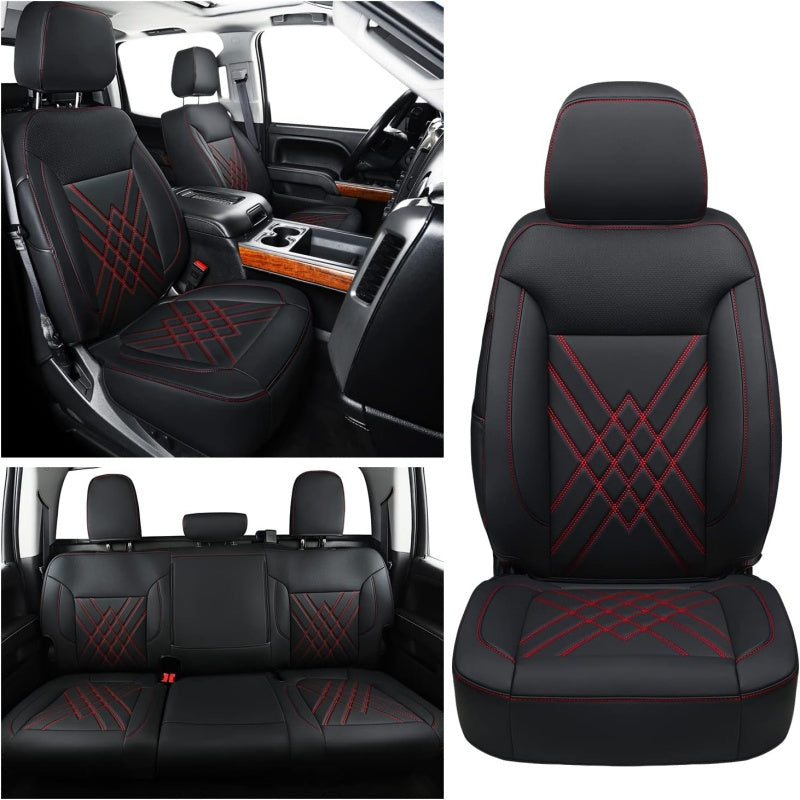 LUCKYMAN KLUBO 2007-2024 Silverado sidlokoj Custom&amp;Sierra 1500 2500 3500HD Kamionoj ledo CustomSeat Kovriloj Aŭtoj Kamionetoj Plena Aro, Konformaj Trims Kiel LT, LTZ, RST 