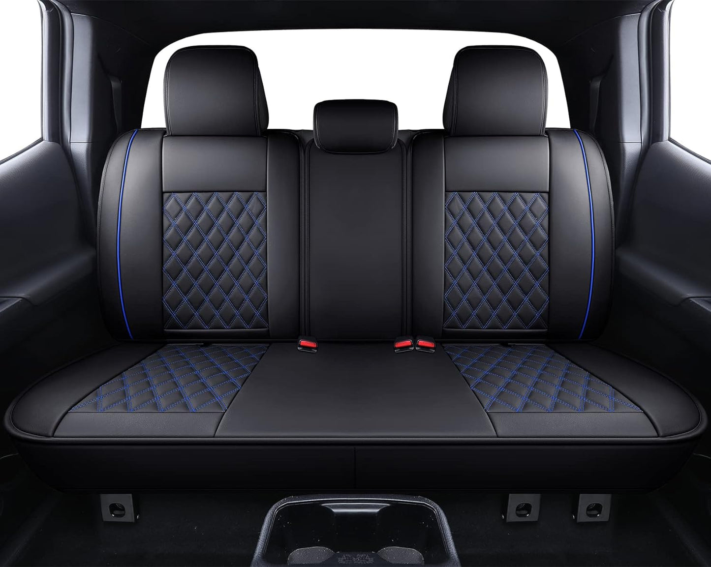 LUCKYMAN CLUB TOYOTA Tacoma Seat Covers akvorezista ledo personecigita por 2005-2023 TRD transterena ŝveba koncepto SR5 duobla taksio ŝarĝaŭto plena kuseno 