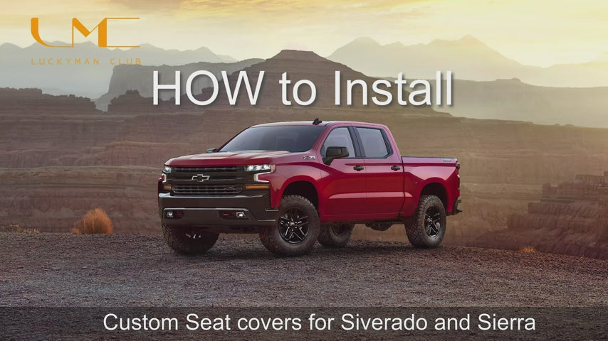 Silverado Sierra Seat Covers,For 2007-2024,1500/2500/3500HD Trucks Leather  Seat Covers Cars Pickups Full Set, Fit Trims Like LT,LTZ,RST，Custom – LUCKYMAN  CLUB